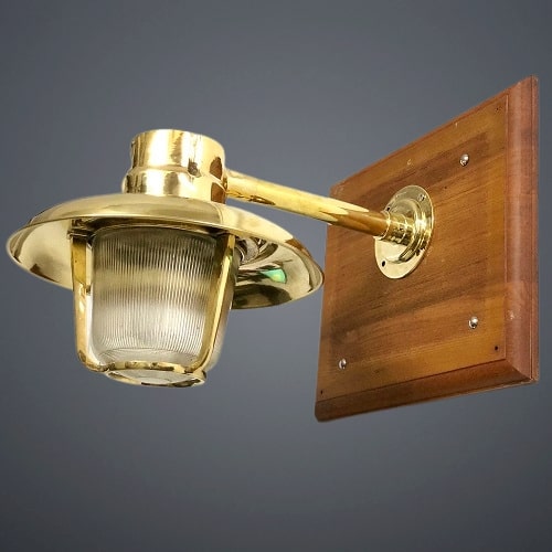 Nautical Golden Vintage Style GDR Wall Light